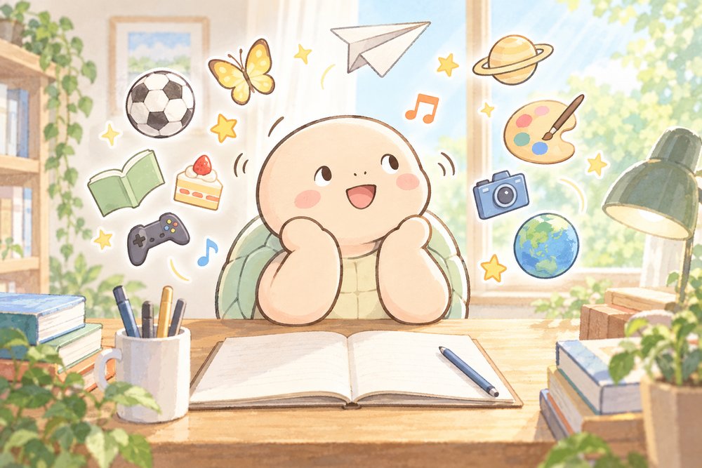 いろいろなものに目移りする亀のナビ助